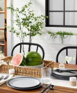 Hearth & Hand With Magnolia 14"x20" Natural Woven Tray with Handles - Hearth & Hand™ with Magnolia