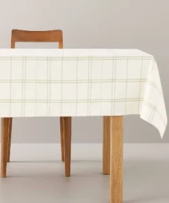 Hearth & Hand With Magnolia Tri-Stripe Plaid Rectangular Tablecloth Light Green/Natural - Hearth & Hand™ with Magnolia -Hearth Shop GUEST fb55021a 7a04 4ddd 88b5 27fbd09df977 1